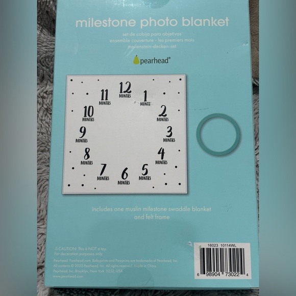 New Baby gift lot Milestone Blanket 2 swaddle wraps + hoppy pillow cover all new - Picture 5 of 8